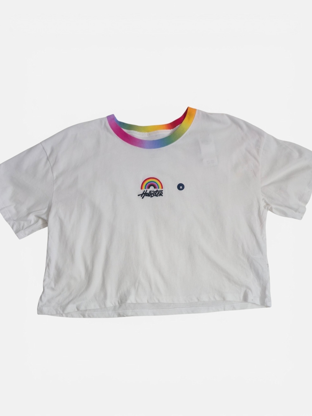 Hollister‎ Pride NWT Rainbow Cropped Ringer Tee